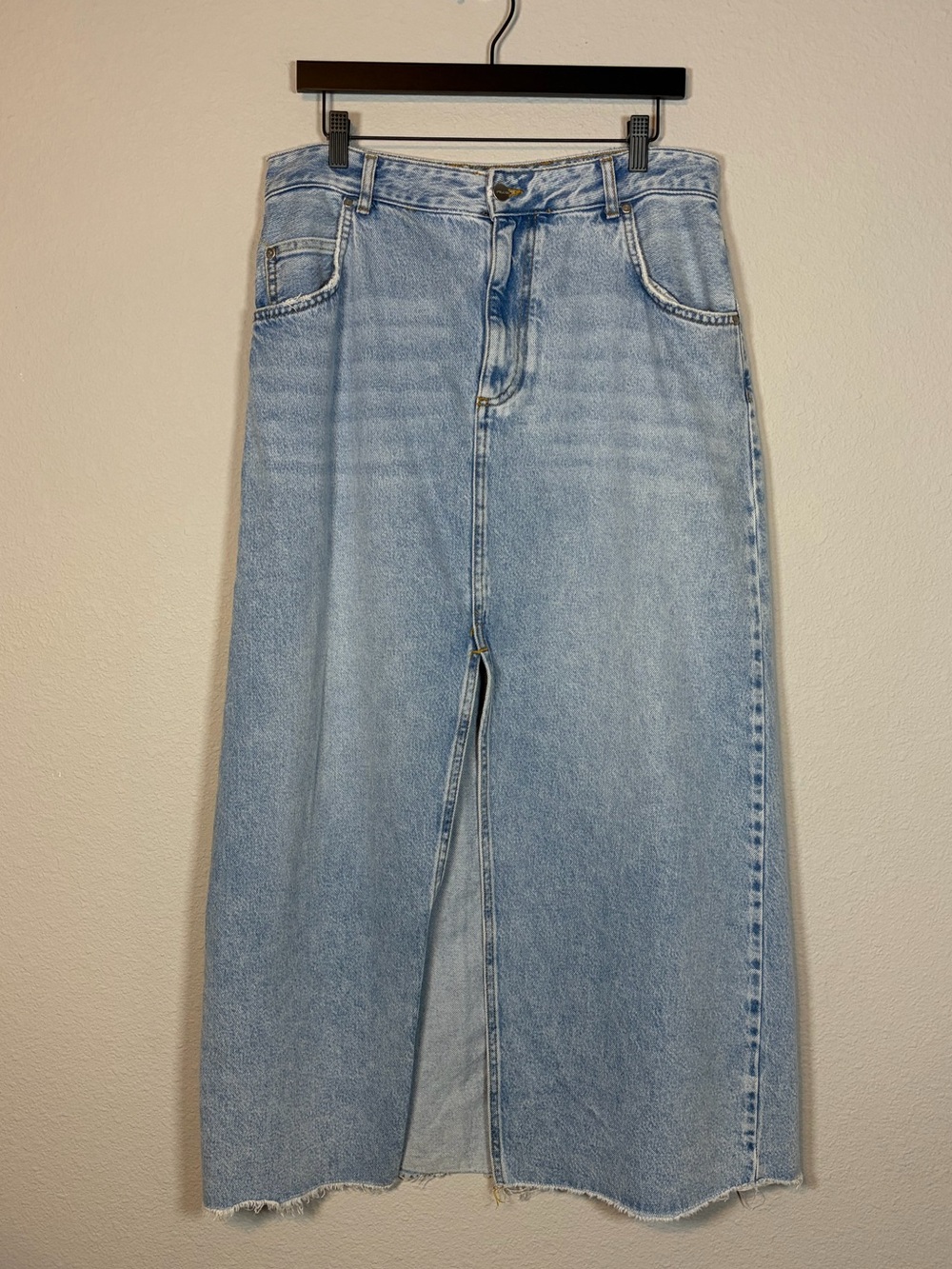 Pilcro Madi Front-Slit Denim Maxi Skirt - Size 14 - Picture 6 of 9